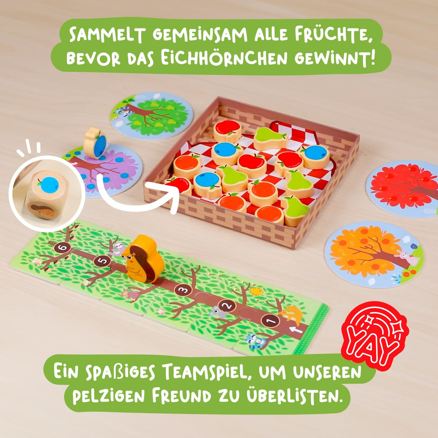 Kooperatives Lernspiel für Kinder - Pädagogisches Brettspiel für Kleinkinder - Familienspaß zur Förderung der Farberkennung und des Zählverhaltens