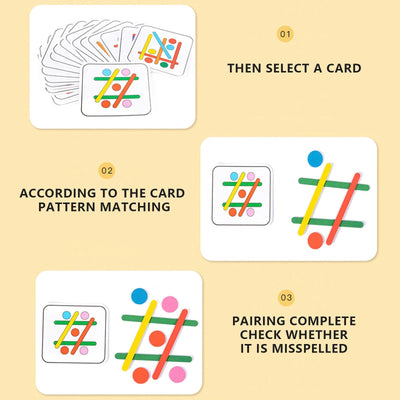 Regenbogen Stick Puzzle Spiel, Tangram Kinder, sensorische Feinmotorik Konzentration Spiele
