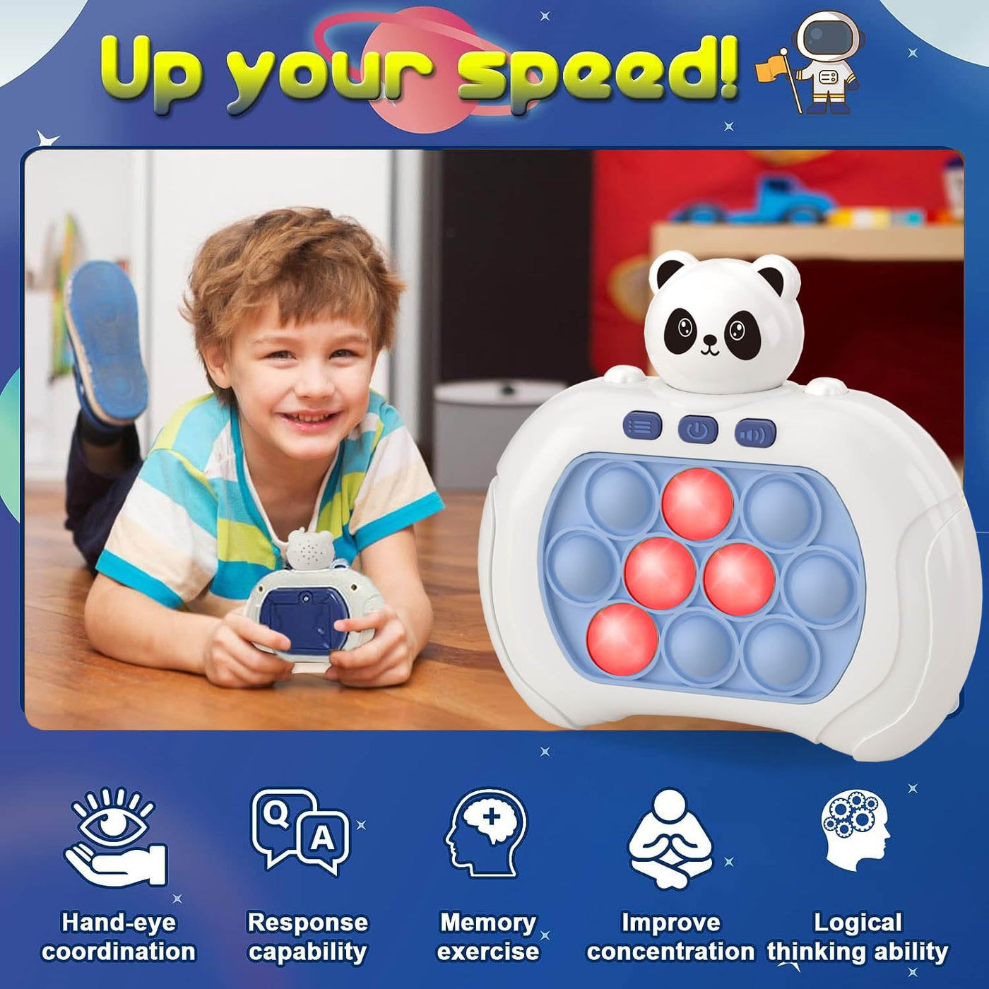 Quick push game for kids & adults, pop handheld game, quick puzzle game machine, push bubble stress toy