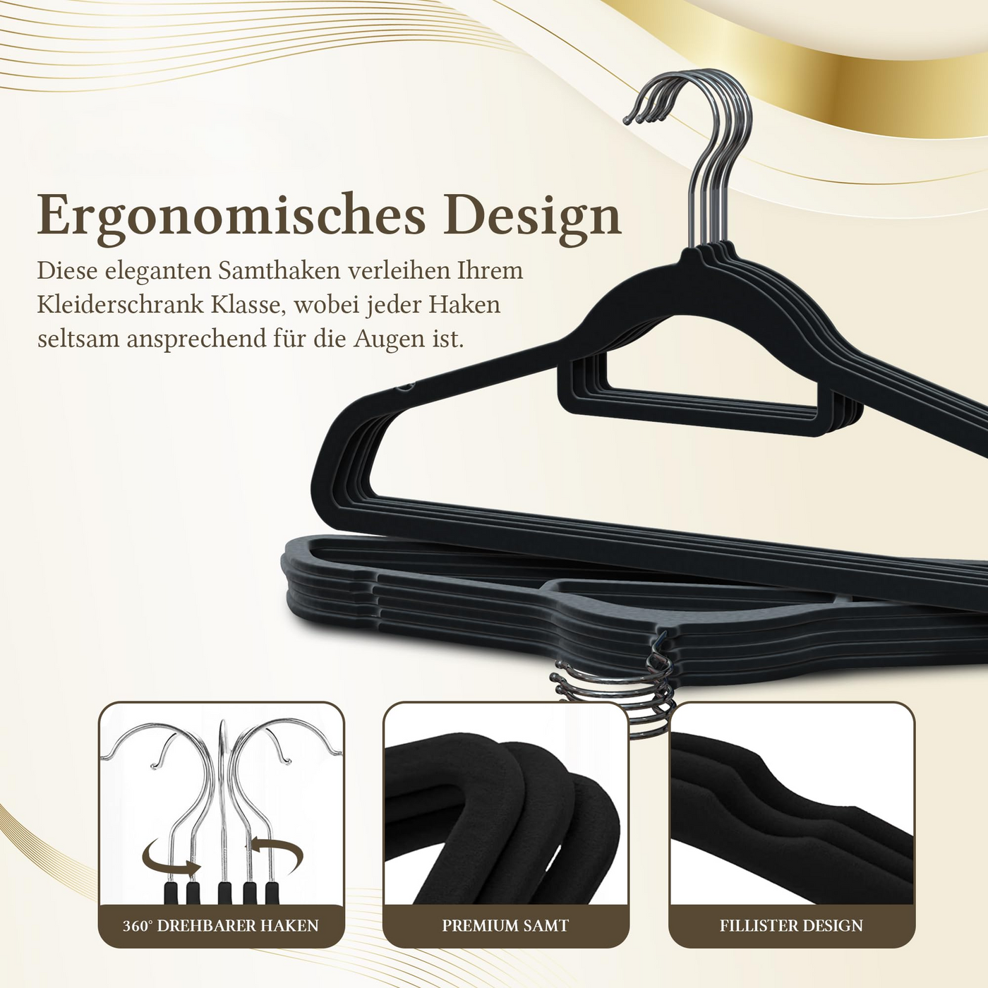 Velvet coat hanger Accessory holder