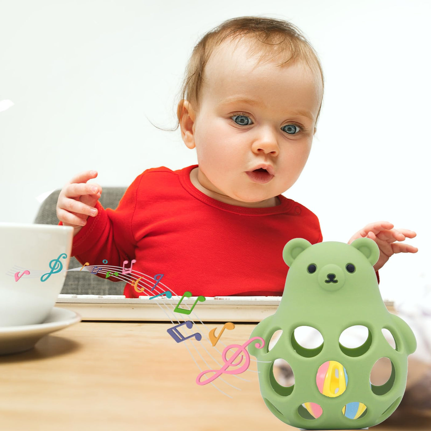 Boule de préhension pour bébé - jouet pour bébé，aide à la dentition pour bébé