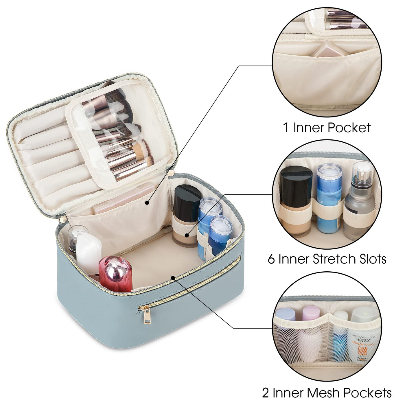 Sac de maquillage de voyage grand sac de maquillage