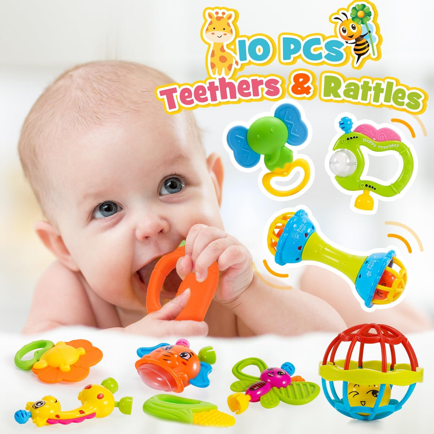 Lot de 14 hochets Jouets pour bébés Bébé