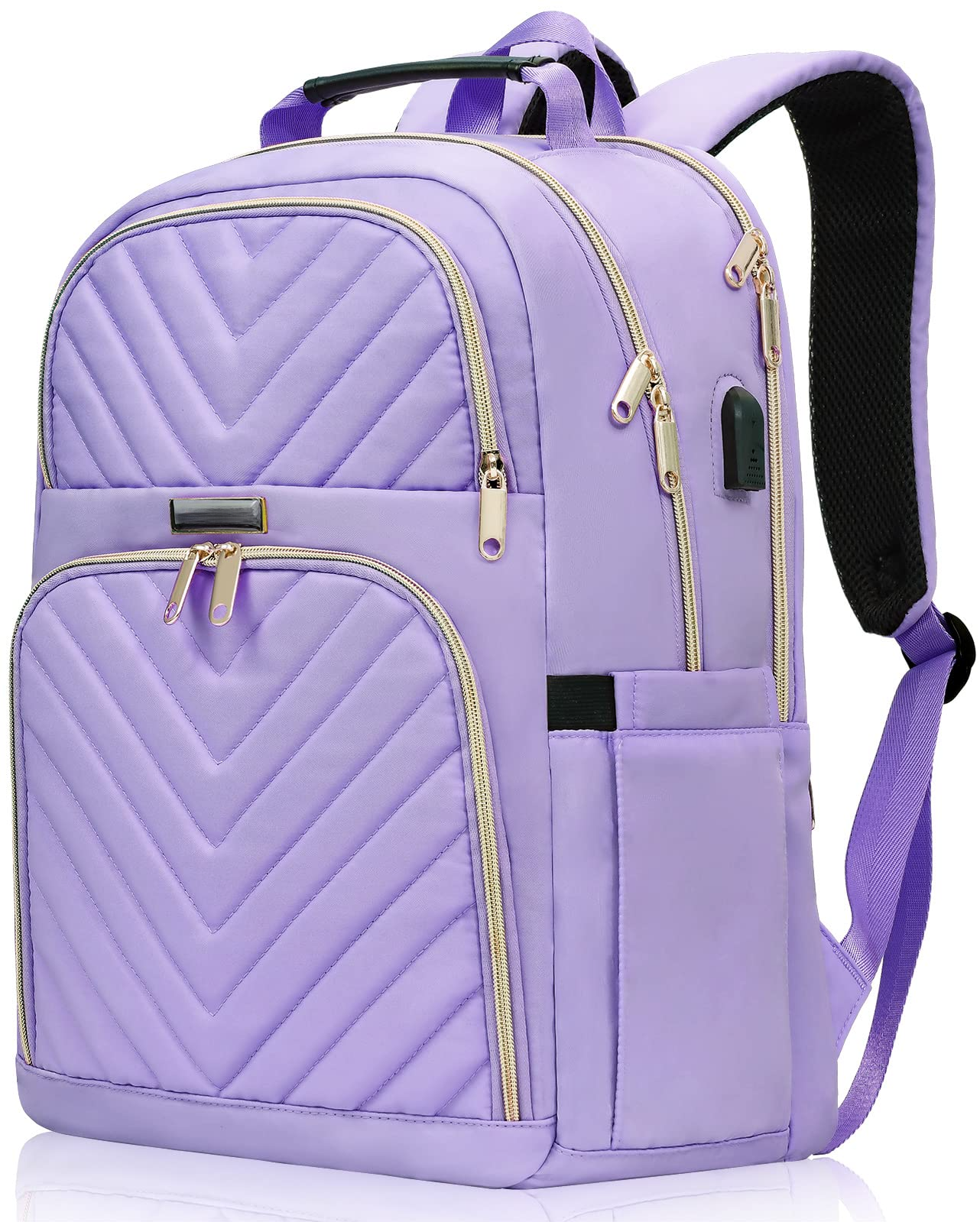 Schulrucksack Teenager mit USB-Ladeanschluss, Laptop-Rucksack Stylish Daypack Wasserdicht für die Schule