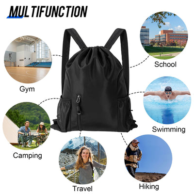 Drawstring Rucksack große Kapazität Gym Bag, wasserdicht Nylon Sporttasche