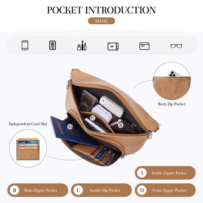 Sac à bandoulière, sac à bandoulière en cuir végétal, sac à bandoulière pour dames, pochette de poitrine avec fente pour carte et blocage RFID, détachable et ajustable