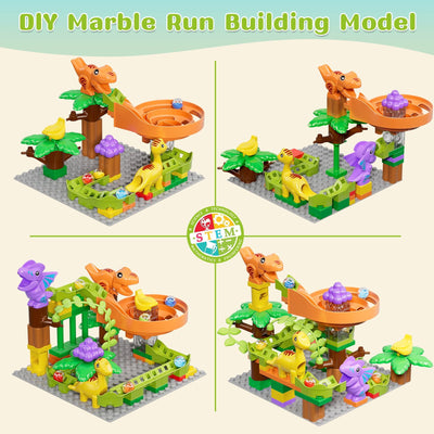 Marble run building blocks dinosaur toys, children's STEM toys