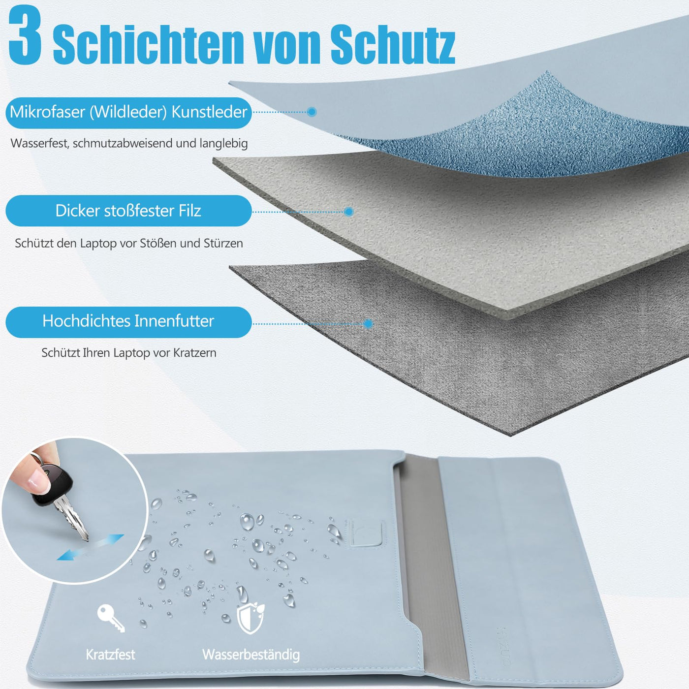 Laptoptasche Laptoptasche mit Standfunktion