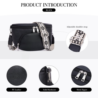 Sac à bandoulière, sac à bandoulière en cuir végétal, sac à bandoulière pour dames, pochette de poitrine avec fente pour carte et blocage RFID, détachable et ajustable