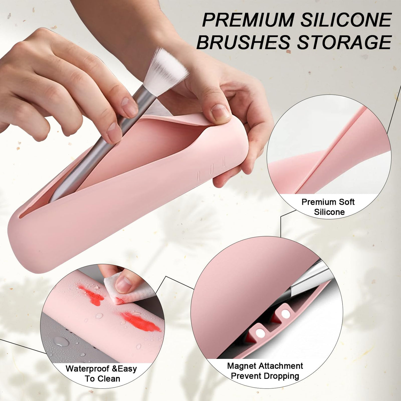 Sac à cosmétiques de voyage, sac de maquillage de grande capacité, sac de maquillage portable en cuir PU, sac de toilette, organisateur