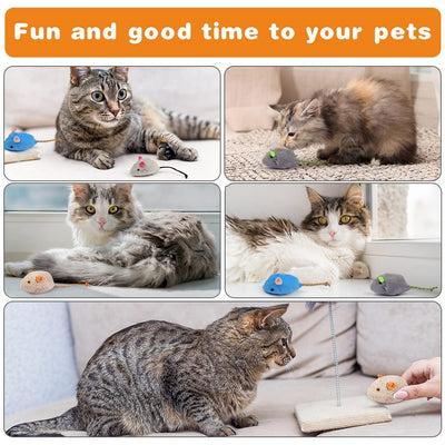Cat toy mouse, 12  pieces plush mouse with catnip, interactive cat toy for cats and kittens