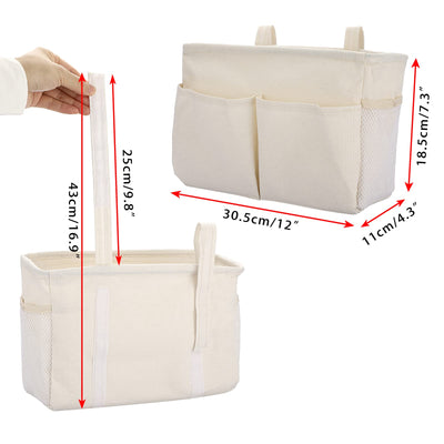 Bed organizer, caddy multipurpose hanging storage bag for home, office, school, dorm