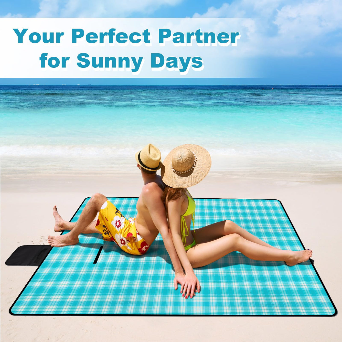 Couverture de pique-nique imperméable, couverture de plage extérieure extra-large