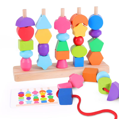 Jouets en bois à empiler et à trier pour bébés et enfants - jouets d'apprentissage et de développement en bois