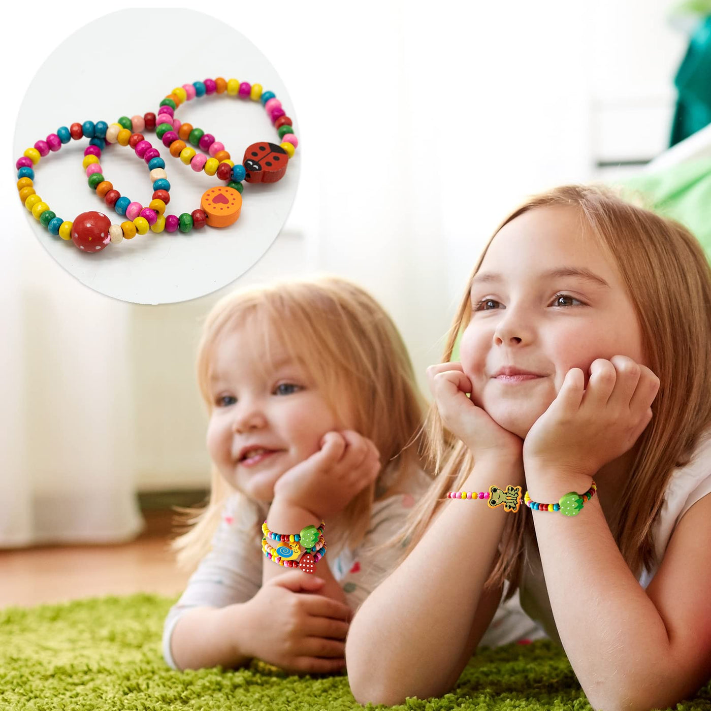 Bracelet Colourful bracelets children wooden