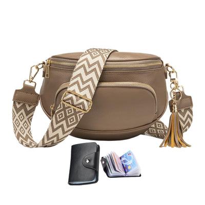 Shoulder bag Large crossbody bag Vegan leather cell phone bag Send RFID blocking