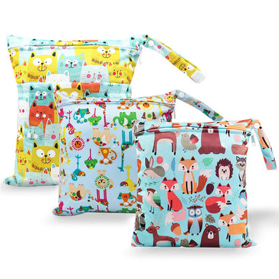 Sac humide, sac à couches 3 Pièces, Sac Organisateur Lavable