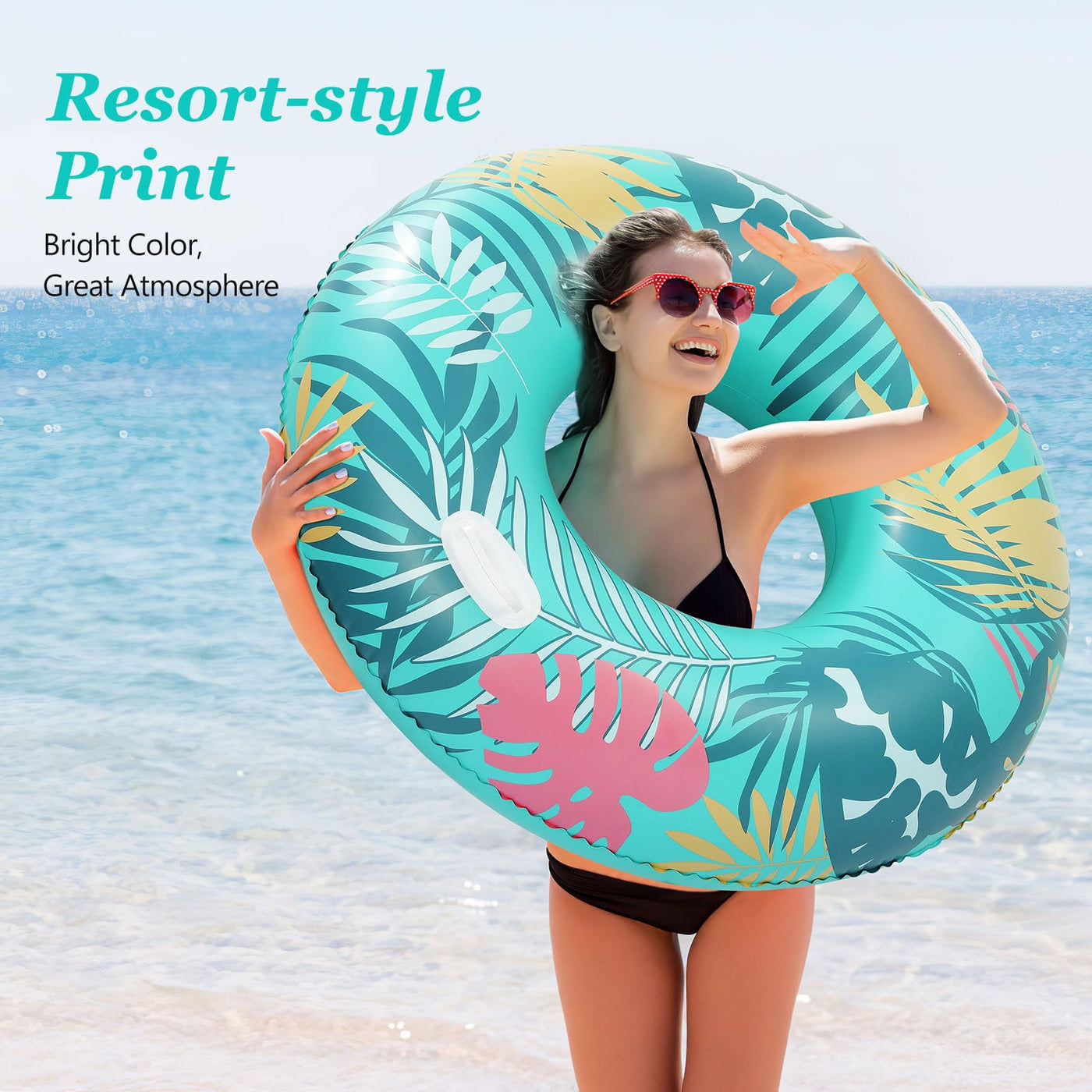 Floating rings with handles for adults, inflatable