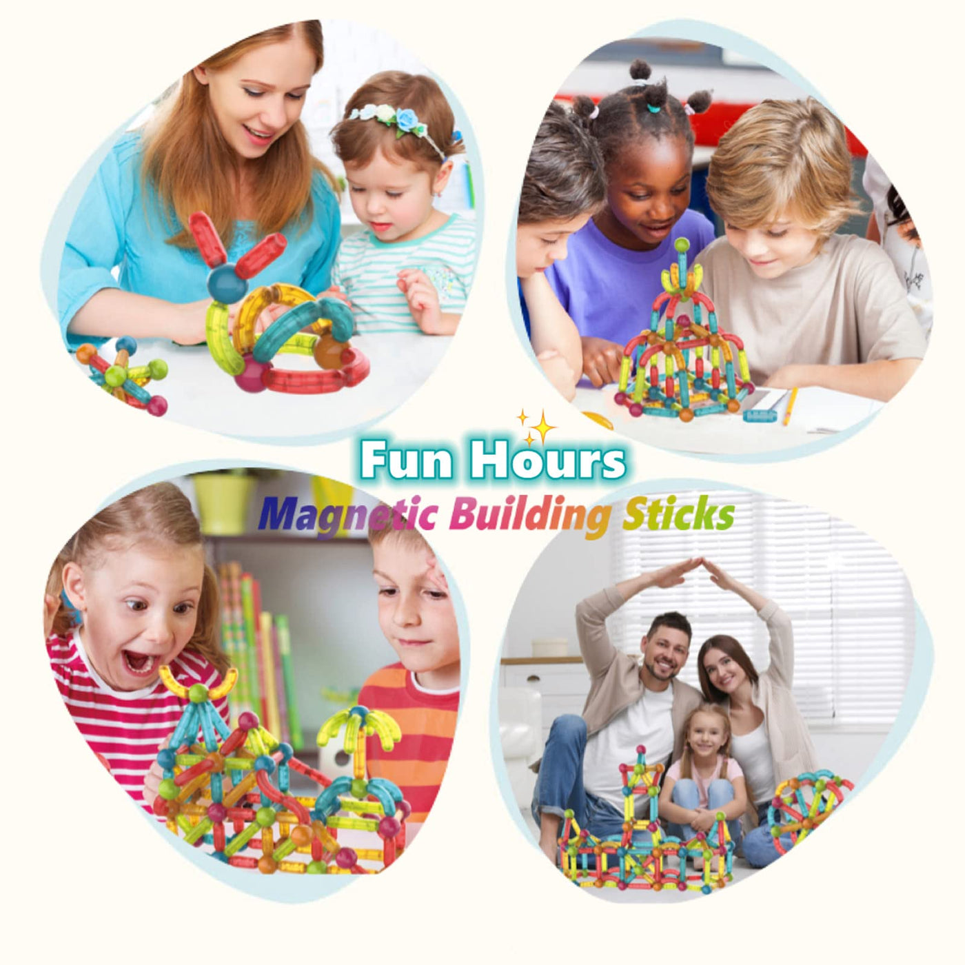Blocs de construction magnétiques jeu de construction 3D créatif pour enfants