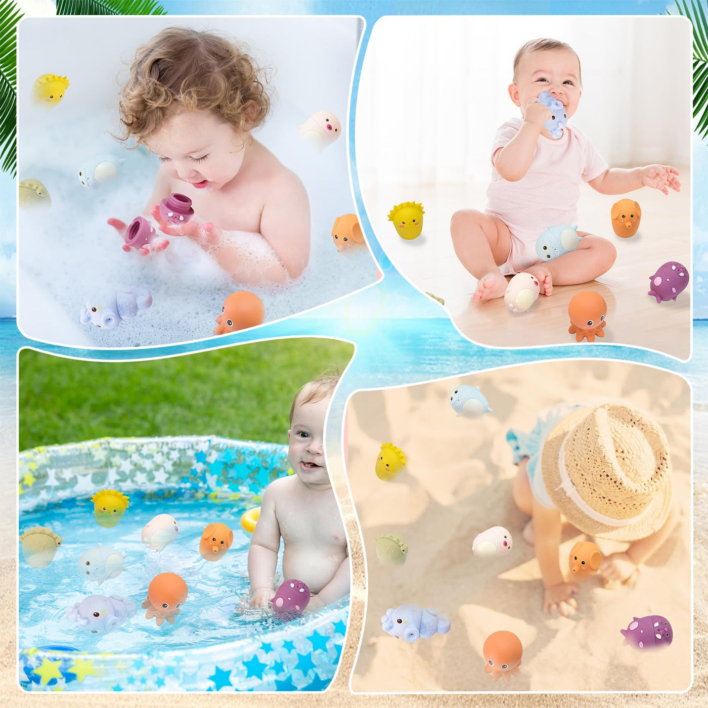 Bath toys, water toys Baby bath toys Mold-free bath toys