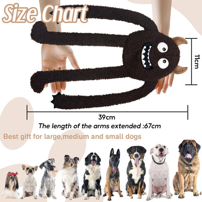 Puppy Toy, Interactive Squeaky Dog Plush Toy with Crinkle Paper and Rope, Dog Toy for Puppies, Small, Large Monster for Dogs