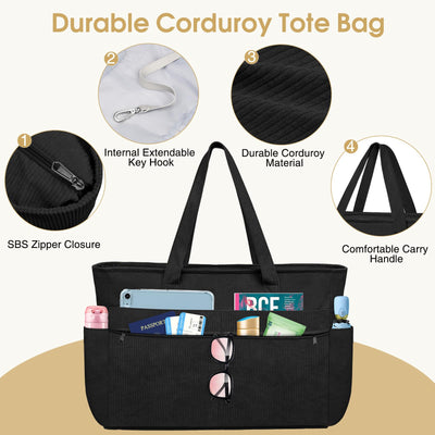 Grand sac de plage imperméable avec fermeture éclair