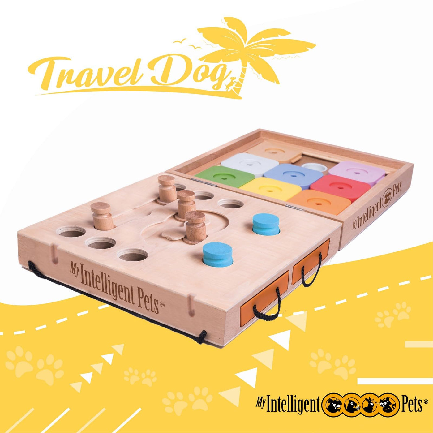 Jouet interactif en bois pour chien Jouet pour chien petit et grand chien Jouet pour chien