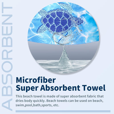 Serviette de plage en microfibre Serviette de bain grand format