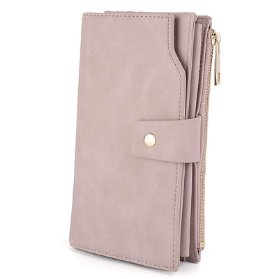 Wallet RFID Blocking Large Capacity Vegan Leather Clutch Wallet 21 Card Slots Holder Organizer