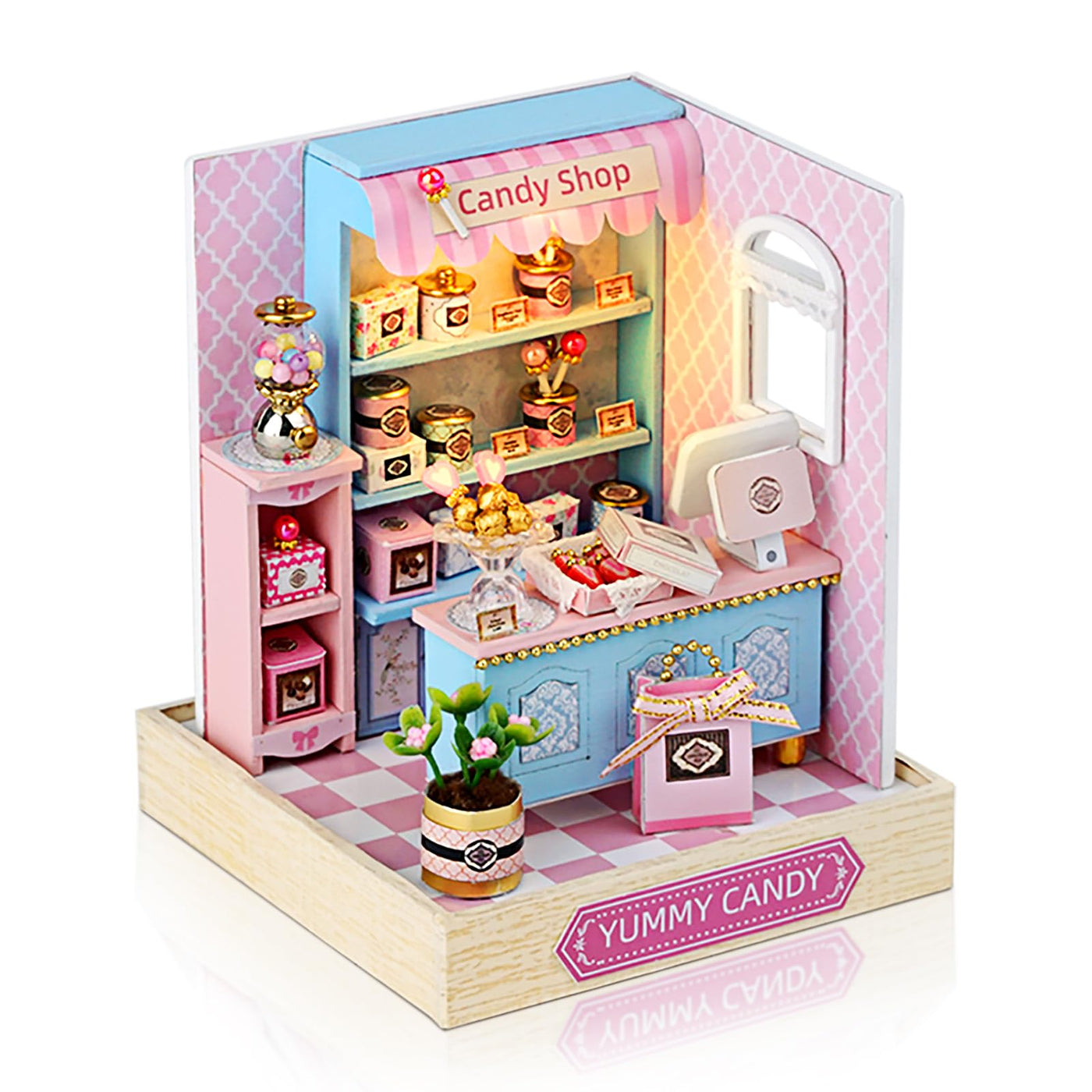 DIY doll's house miniature with tools craft kit, miniature doll's house to build yourself, small decorative doll's house kit