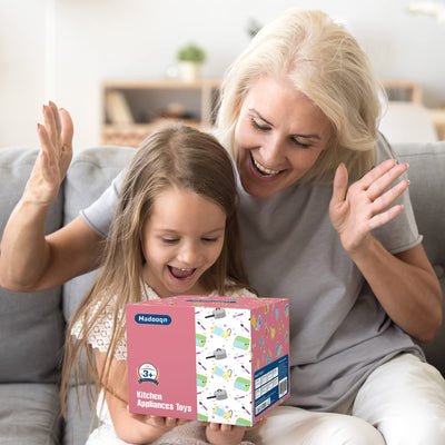 Set de Jeux de Cuisine Pour Enfants, Jouet pour Enfants à partir de 3 Ans, Accessoires de Cuisine de Jeu avec Machine à Café, Mixeur, Mixeur, Jouet de Cuisine, Jeu de Rôle