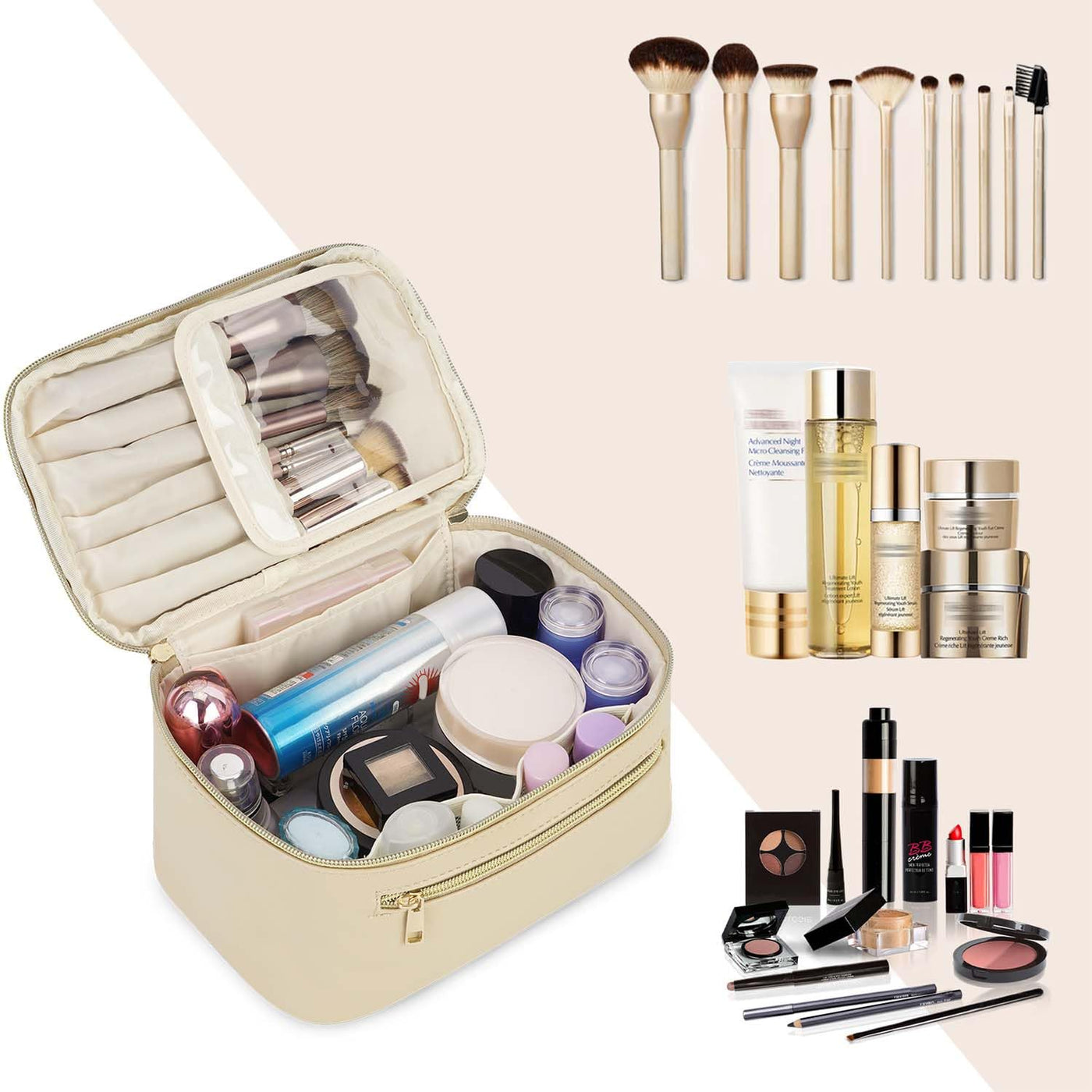 Sac de maquillage de voyage grand sac de maquillage