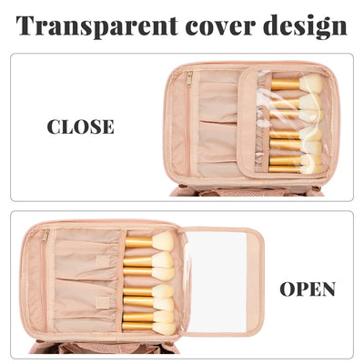 Trousse de maquillage de voyage Trousse de maquillage avec poignée et séparateur