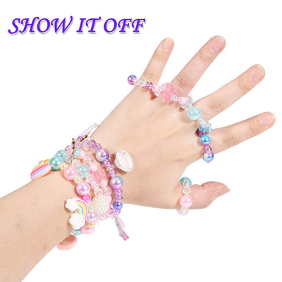 kit de bricolage pour enfants, perles pour la fabrication de bijoux 400pcs+, collier bracelet DIY