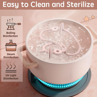 Beißring Babyspielzeug, Hochstuhl Silikon Beißspielzeug mit Saugnapf