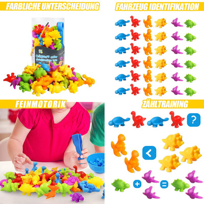 Toys Matching sorting cups and tweezers for children