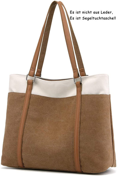 Handbag Shoulder Bag Canvas Casual Large Bag Shopper Elegant for Office School Work