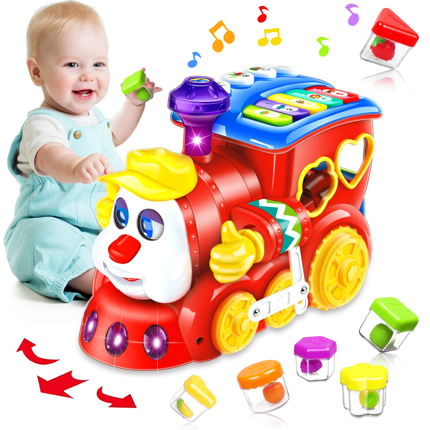 Funny car with music/light children's toy early learning toy for toddler