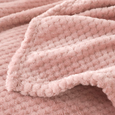 Couverture douillette Couverture en polaire super douce et chaude pour le canapé et le lit avec motif gaufré, couverture douillette et confortable