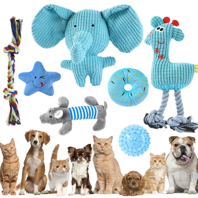 Ensemble de jouets pour Chiens, Jouet pour Chien Petits Chiens, Peluche avec Couineur, Jouet à mâcher Grinçant pour Petits Chiens Moyens, Peluche