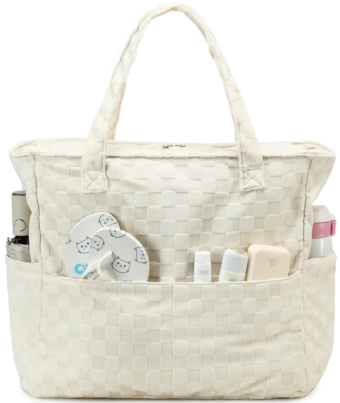 Grand sac de plage avec fermeture éclair