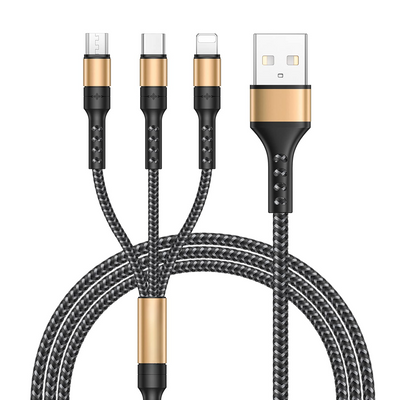 Multi USB Cable, Universal Charging Cable Nylon Quick 3 in 1
