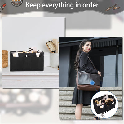 Handbag organizer, felt bag organizer, bag in bag organizer, bag organizer shopper