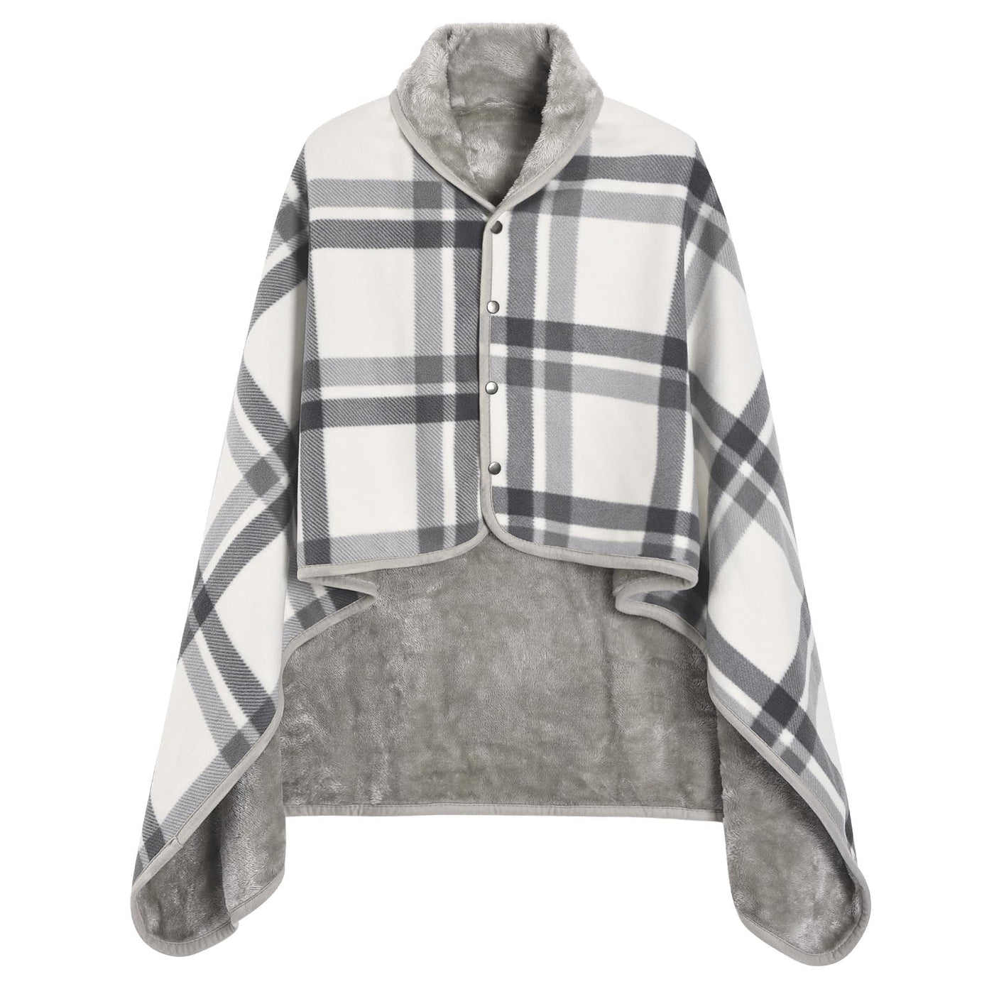 Echarpe d'hiver avec bouton Echarpe couverture douce Poncho polaire surdimensionné Cape Pullover