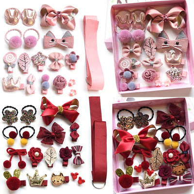 36 Stück Haarspangen Niedliche Haarschleifen Elastische Haargummis