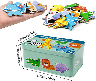 Children's puzzle, 6 piece wooden puzzle, shape puzzles Early learning educational toy