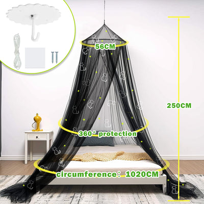 Children's room canopy for girls - cat pattern crib canopy for house bed and single bed