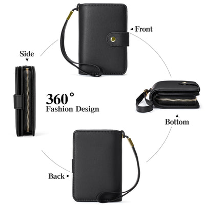 Wallet Zipper with Coin Pocket & RFID Protection