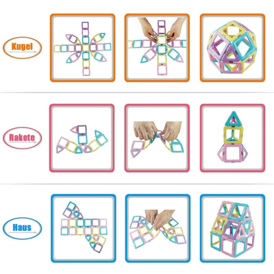 Blocs de construction magnétiques 52 pièces blocs de construction enfants