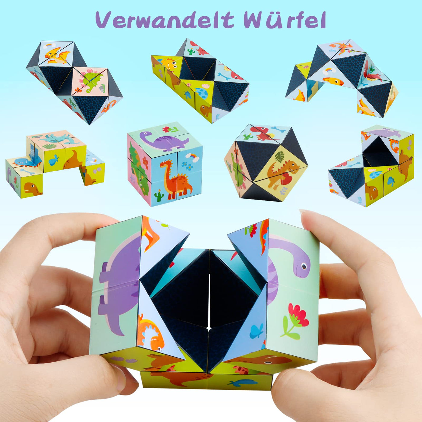 3D-Zauberwürfel-Set, verwandelt Puzzle-Würfel